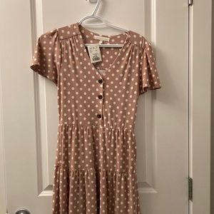 Pink polka dot dress